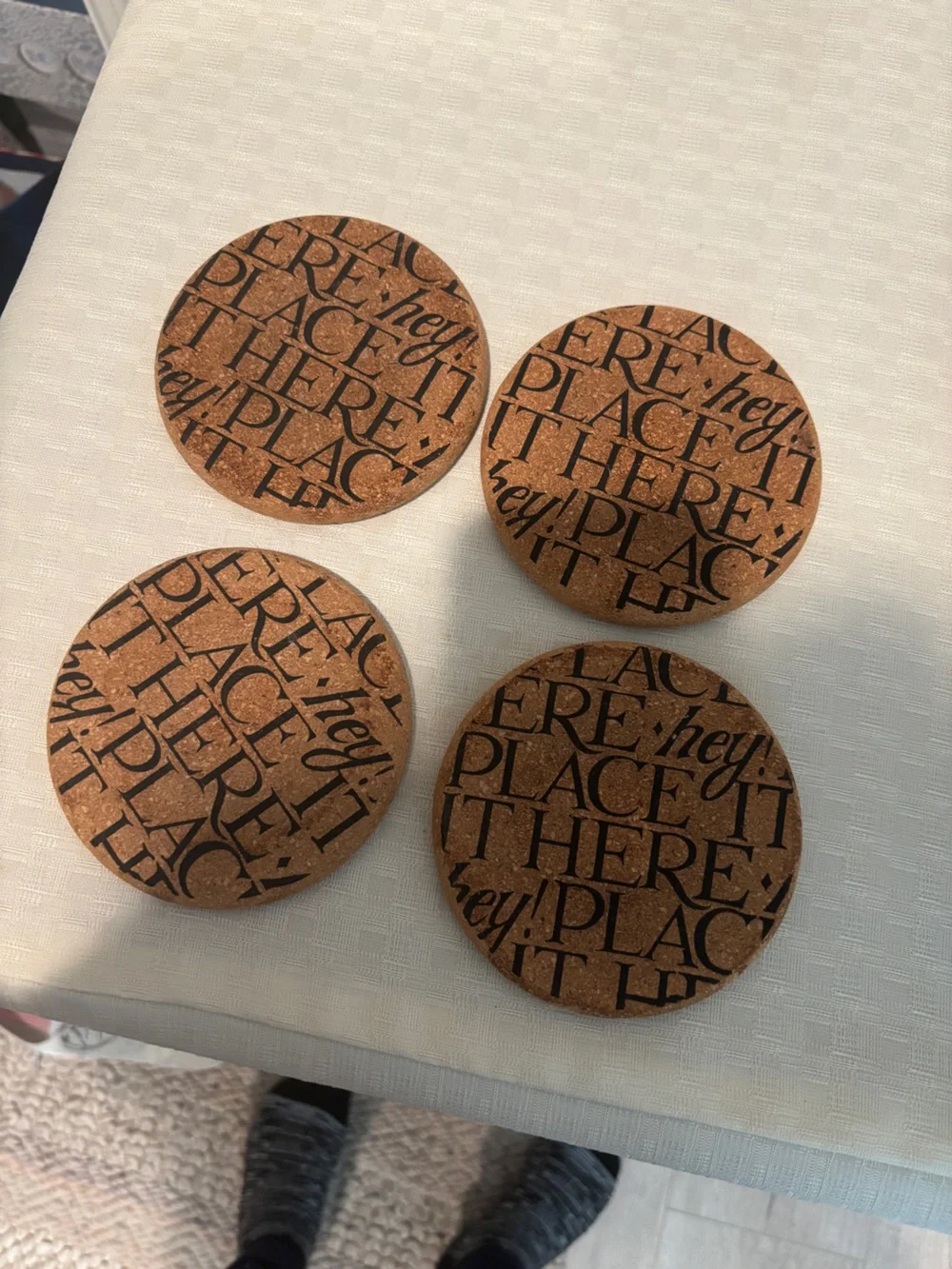 Emma Bridgewater Black Toast Set of 4 Cork Coasters